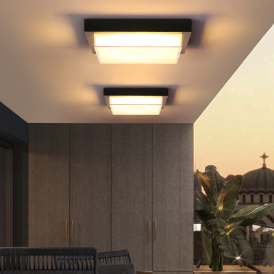 邦可臣现代简约室外吸顶灯阳台灯过道灯户外方形走廊楼梯灯