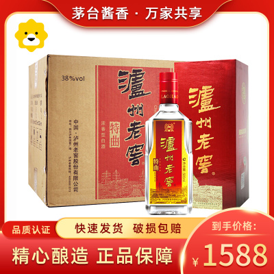 (正品保证假一赔十)泸州老窖 特曲 38度 浓香型白酒 500ml*6瓶装整箱(百年品牌 泸州老窖荣誉出品)