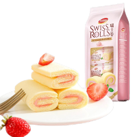 达利园瑞士卷芝士莓莓味蛋糕180g/袋早餐营养小零食毛巾卷节货礼食品