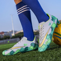 邦塞斯 足球鞋男女新款C罗鸳鸯色碎钉长钉梅西成人学生比赛训练鞋