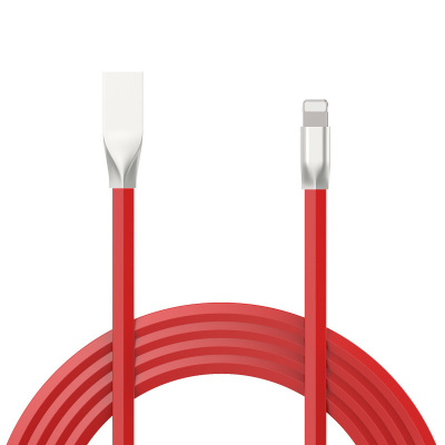品胜(PISEN)苹果手机连接线iPhone11pro充电线XsMax数据线iPad锌合金六七八plus5s红色1.2米