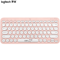 罗技（Logitech）K380无线蓝牙键盘鼠标套装苹果键盘多设备超薄静音蓝牙鹅卵石可妮兔