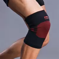 李宁(LI-NING)专业运动护膝薄款透气夏季羽毛球篮球排球骑行登山护具