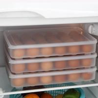 家英 24格加大鸡蛋盒蛋托塑料收纳盒冰箱储物盒 鸡蛋保鲜盒