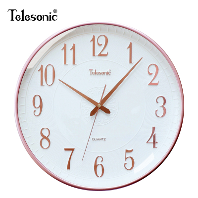 TELESONIC/天王星轻奢艺术挂钟客厅网红餐厅装饰钟表时尚创意浮雕挂表