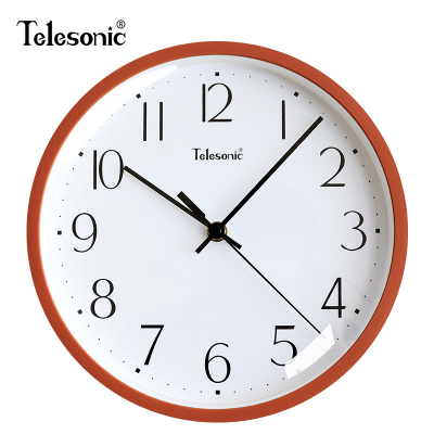 天王星(Telesonic)挂钟卧室石英钟现代餐厅客厅居家挂表创意简约时尚壁钟表