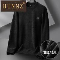 HUNNZ高尔夫服装男装大码男士长袖T恤秋冬新款加绒高尔夫球衣男