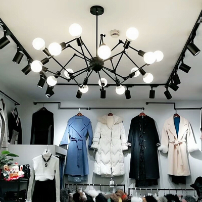 古达工业风店铺商用吊灯现代简约创意个性服装店轻奢北欧客厅蜘蛛灯具