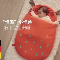 宝宝睡袋秋冬季新生婴儿魅扣厚款恒温防踢被婴幼儿防惊跳睡袋