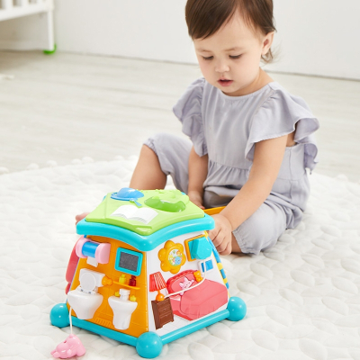早教幼儿游戏桌智扣宝宝多功能忙碌板开锁玩具