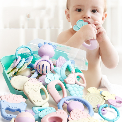 婴儿手摇铃玩具智扣牙胶早教幼儿新生宝宝手摇玩具