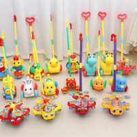 儿童学步手推飞机玩具推推乐1-2岁3岁学步车智扣单杆响铃推车婴儿玩具