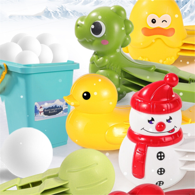 儿童雪球夹玩具智扣雪夹子小鸭子夹雪球堆雪人玩雪工具打雪仗装备玩沙玩具