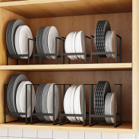 厨房橱柜内盘子收纳架抽屉餐盘碗碟沥水架砧板托盘锅盖置物架