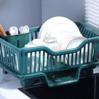 东映之画厨房水槽沥水碗架餐具滤水篮碗盘筷子置物架多功能双层洗碗收纳篮