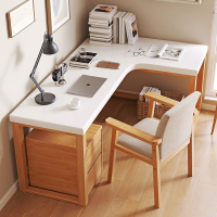 CIAA加厚木书桌转角电脑桌台式桌简约家用卧室学生学习桌椅写字桌子