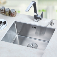 不锈钢手工水槽法耐单槽洗菜盆台下盆厨房水池嵌入式洗碗家用