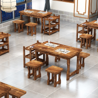 快餐桌椅组合火锅烧烤店桌子法耐(FANAI)早餐小吃店饭店餐桌面馆碳化桌椅