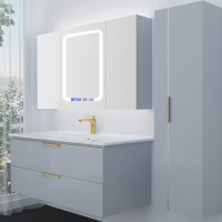 轻奢浴室柜组合岩板一体法耐(FANAI)台面现代简约卫生间洗漱台洗脸盆柜卫浴柜