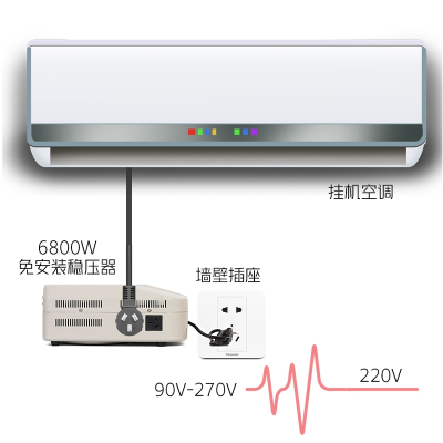 古达稳压器220v家用全自动电脑冰箱空调稳压器_大15000W130V-270V稳压220V可带1-5P空调小家电