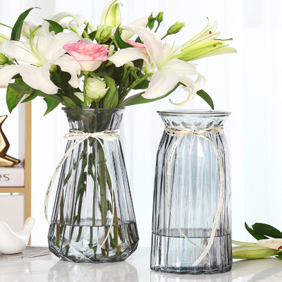 法耐(FANAI)特大号玻璃花瓶透明水养富贵竹百合花瓶客厅插花欧式花瓶摆件