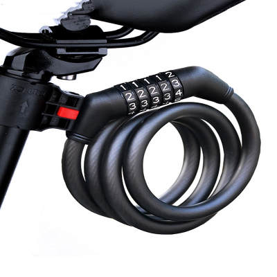 古达中立自行车锁防盗锁山地车密码锁钢缆锁单车锁便携式骑行装备配件