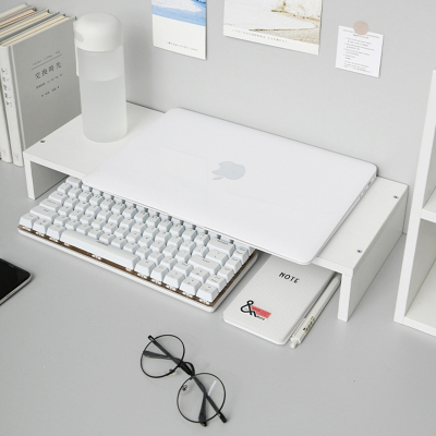 留白桌面收纳笔记本电脑增高架法耐宿舍办公室显示器垫高多层置物架