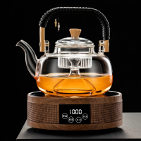 法耐蒸煮茶壶电陶炉加热玻璃烧水壶家用茶具全自动小型围炉煮茶器套装