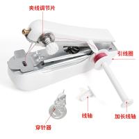 法耐便携式手动微型缝纫机家用手持简易缝衣服袖珍小型裁缝机_白色缝纫机常规