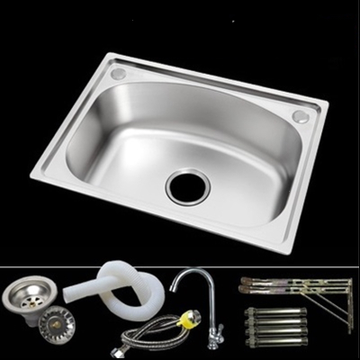 古达不锈钢水槽套餐小单槽支架厨房洗菜盆碗池手盆单盘