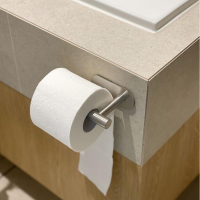 古达卫生间纸巾盒手机架卷纸架厕所不锈钢纸巾架免打孔卷筒厕纸置物架