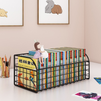 书本收纳盒铁艺书架桌面置物架简易儿童古达学生宝宝书桌上的分层书柜