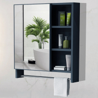 北欧式挂墙式镜柜单独收纳盒太空铝镜箱古达浴室柜组合卫生间储物镜子
