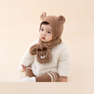 儿童保暖围巾智扣冬装婴幼儿可爱动物造型围脖洋气宝宝套脖