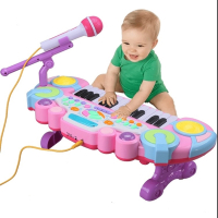 智扣婴幼儿童电子琴宝宝多功能钢琴玩具益智小女孩初学音乐话筒可弹奏