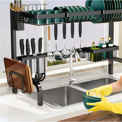 法耐厨房水槽置物架刀架碗盘伸缩收纳砧板水池砧板沥水架多层