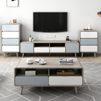 北欧简约现代电视柜古达茶几组合小户型客厅地柜家具组合套装