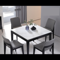 北欧正方形大理石餐桌家用古达小户型现代简约 方桌岩板四方桌子