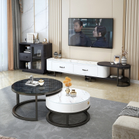 电视柜茶几组合小户型现代古达简约客厅家用轻奢创意玻璃北欧电视机柜