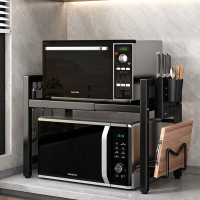 可伸缩厨房置物架北昼(BEI ZHOU)微波炉架子烤箱收纳家用双层台面桌面多功能橱柜