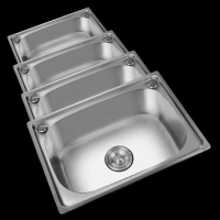 不锈钢水槽北昼(BEI ZHOU)大小号单槽洗菜盆洗碗池洗手盆厨房水池带支架龙头套餐