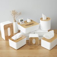 竹木纸巾盒北昼(BEI ZHOU)创意简约客厅家用抽纸餐巾盒遥控器收纳卷纸盒