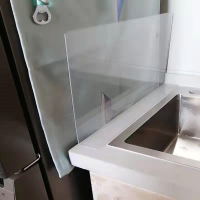 古达PVC防水挡板防溅水洗碗池挡水板塑料条厨房水槽防溅水挡板