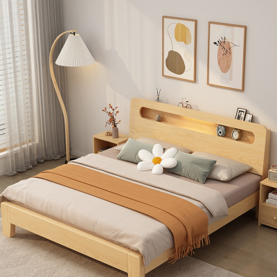 阿斯卡利(ASCARI)床现代简约1.5米双人大床主卧出租房屋用经济型1米2单人床架