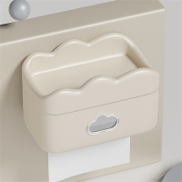 奶油风纸巾盒古达厕所卫生间厕纸盒放卫生纸抽纸卷纸架壁挂轻奢免打孔