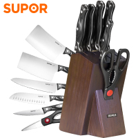 苏泊尔(SUPOR)全套厨房刀具TK1609E 锋刃系列Ⅱ 7件套 不锈钢厨房家用刀具多用组合套装
