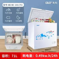 SAST先科冰柜家用小型小冷柜节能保鲜展示柜迷你双温冷冻柜卧式冷藏柜_BDBC-101/71L