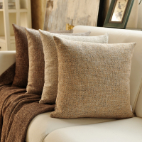 黎卫士简约现代加厚纯色沙发抱枕靠垫套客厅家用长方形腰枕大靠枕不含芯