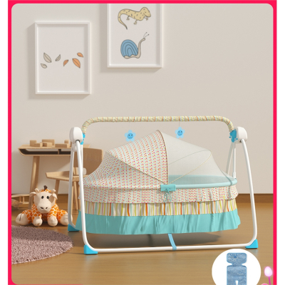 婴儿床可移动智扣折叠多功能儿童电动摇篮欧式床新生儿宝宝摇摇床睡篮