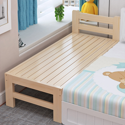 智扣定制实木儿童床拼接床带护栏加长加宽婴儿床边小床拼接大床可定做